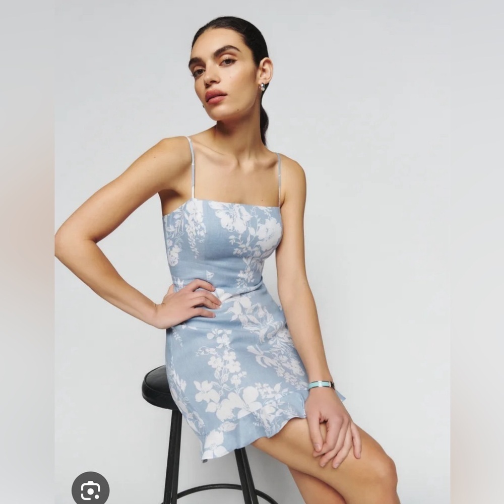 NWT Reformation Kiernan Linen Dress in Alison Size 12